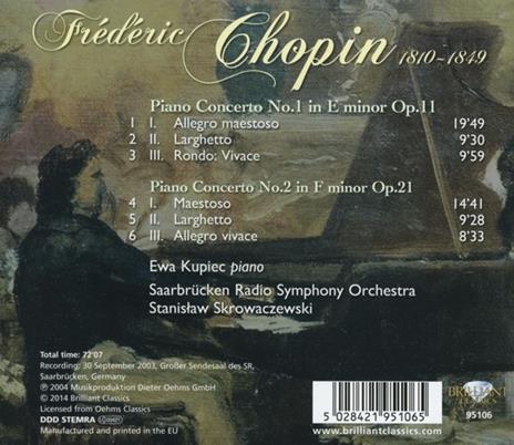 Concerti per pianoforte - CD Audio di Frederic Chopin,Ewa Kupiec - 2