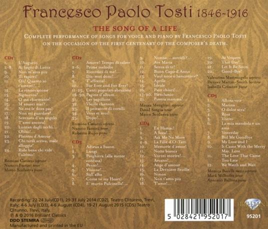The Song of a Life vol.1 - CD Audio di Francesco Paolo Tosti - 3