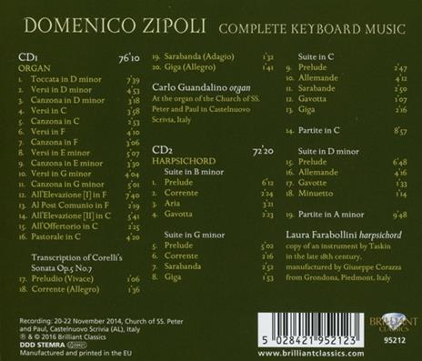 Opere per tastiera (Integrale) - CD Audio di Domenico Zipoli - 2