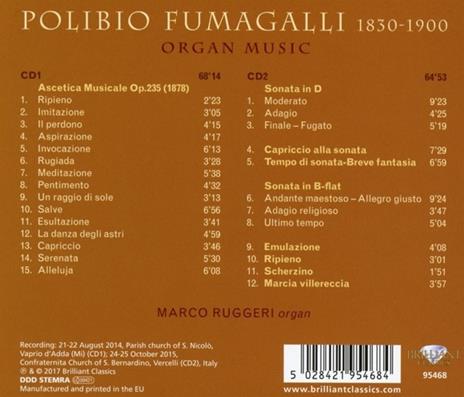 Musica per organo - CD Audio di Polibio Fumagalli,Marco Ruggeri - 2