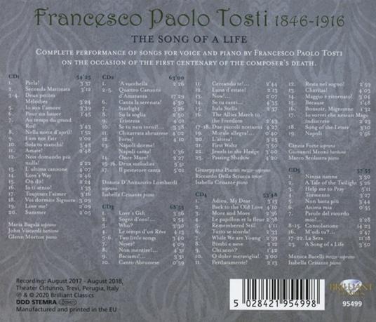 The Song of a Life vol.4 - CD Audio di Francesco Paolo Tosti - 2