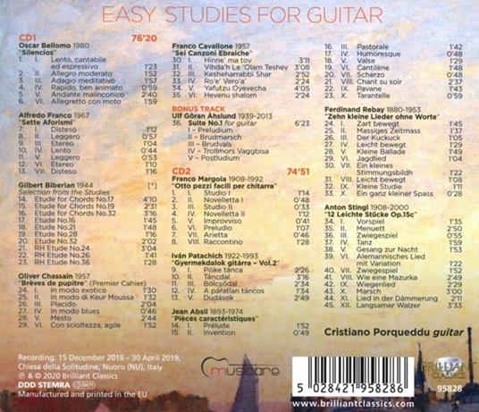 Easy Studies for Guitar vol.3 - CD Audio di Cristiano Porqueddu - 2