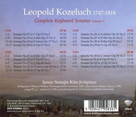 Musica completa per tastiera vol.3 - CD Audio di Leopold Antonin Kozeluch,Jenny Soonjin Kim - 2