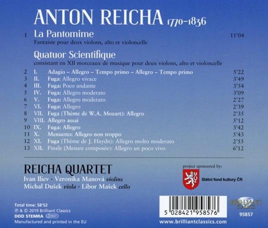 Quatuor Scientifique - CD Audio di Antonin Reicha - 2