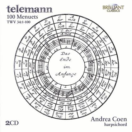 100 Menuets TWV 34:1-100 - CD Audio di Georg Philipp Telemann,Andrea Coen