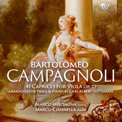 41 Caprices for Viola Op.22. Arranged for Viola & Piano - CD Audio di Bartolomeo Campagnoli