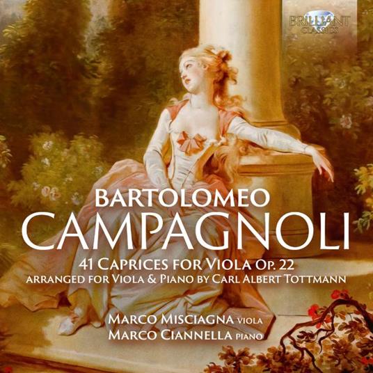 41 Caprices for Viola Op.22. Arranged for Viola & Piano - CD Audio di Bartolomeo Campagnoli