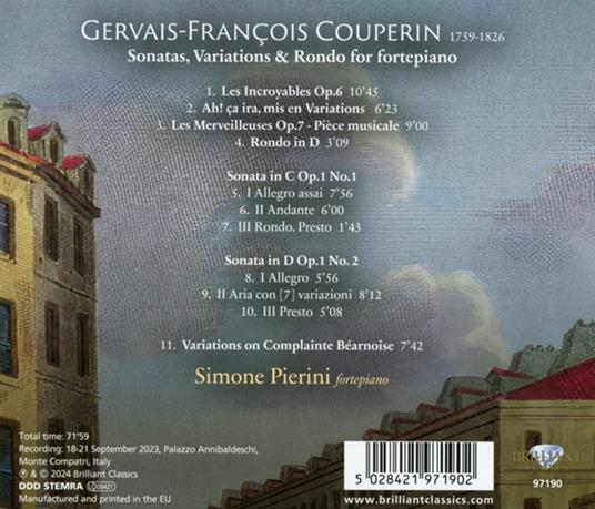 Sonatas - Variations - Rondo - CD Audio di François Couperin - 2