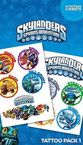 Tatuaggio temporaneo Skylanders. Characters