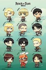 Poster Attack On Titan. Chibi Characters 61x91,5 cm.