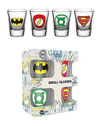 Set 4 Bicchieri Piccoli DC Comics. Logo - 2