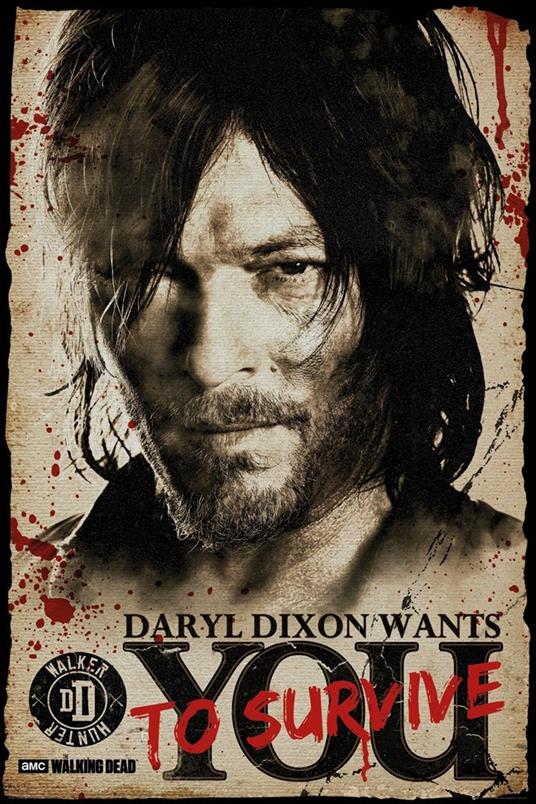 Poster Daryl Needs You. Walking Dead 61x91,5 cm.