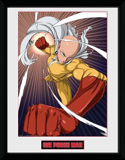 Stampa In Cornice 30x40 cm. One Punch Man. Speed Punch