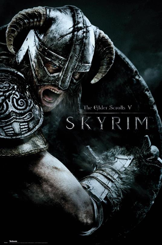 Poster Skyrim. Attack 61x91,5 cm.