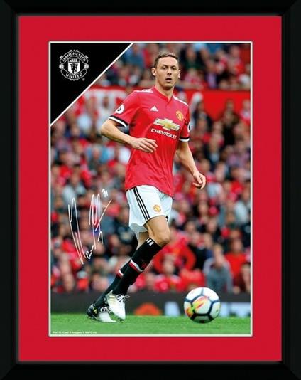 Stampa In Cornice 20x15 Cm Manchester United. Matic 17/18