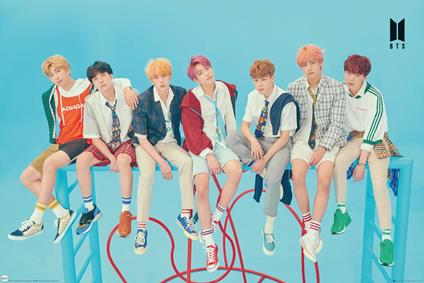 Poster 61x91,5cm Bts: Group Blue