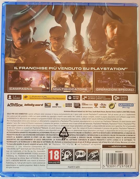 Call Of Duty: Modern Warfare II - PS5 - gioco per PlayStation5 - Activision  Blizzard - Action - Adventure - Videogioco