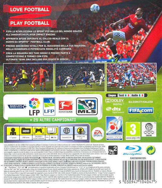 FIFA 12 - gioco per PlayStation3 - EA Sports - Sport - Calcio - Videogioco