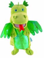 Fiesta Crafts Hand Puppet Green Dragon-Marionetta a Mano, Multicolore, T-2186