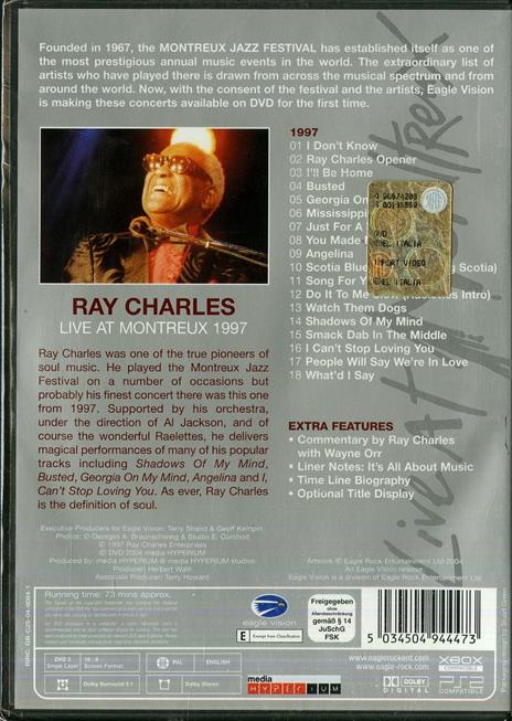 Ray Charles. Live at Montreaux 1997 (DVD) - DVD di Ray Charles - 2