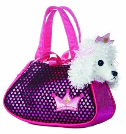 Animali In Borsetta. Poodle Fucsia 22 Cm