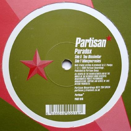 Too Dissimilar-Idiosyncrasies - Vinile LP di Paradox
