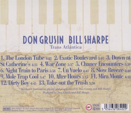 Trans Atlantica &... - CD Audio di Don Grusin,Bill Sharpe - 2