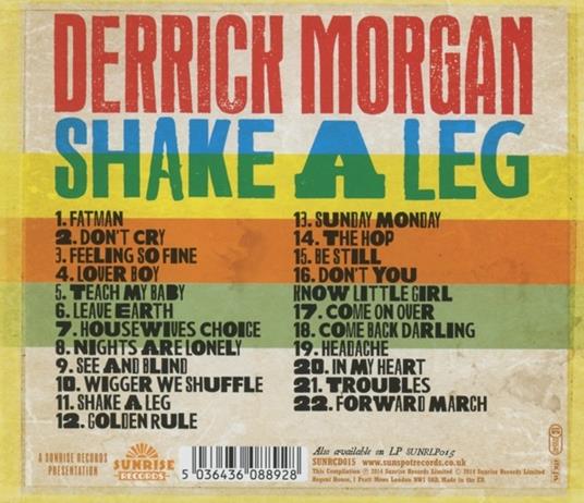 Shake a Leg - CD Audio di Derrick Morgan - 2