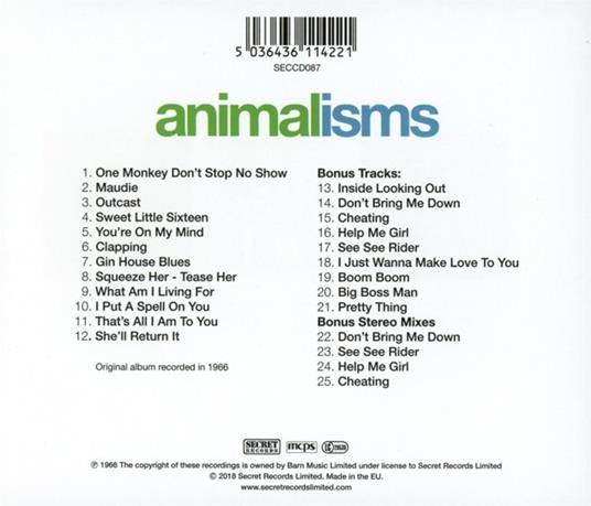 Animalisms ( + Bonus Track) - CD Audio di Animals - 2