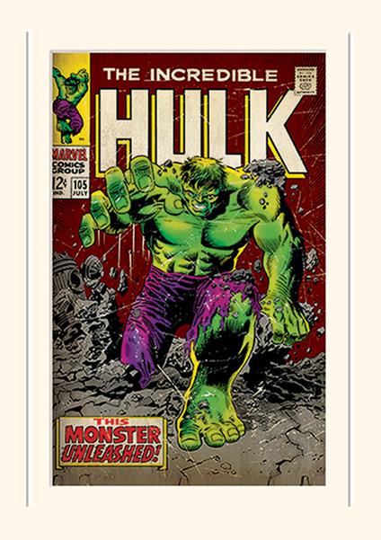 Stampa 30 x 40 cm Incredible Hulk. Monster Unleashed