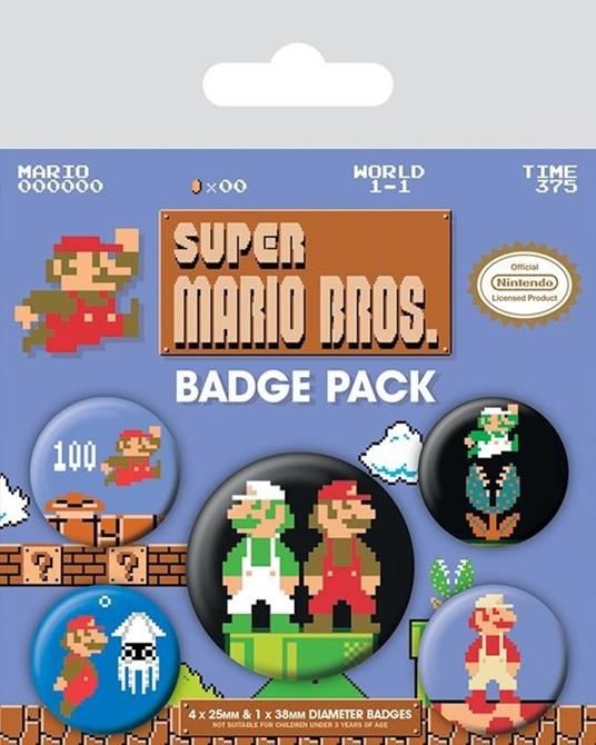 Badge Pack Super Mario Bros. Retro