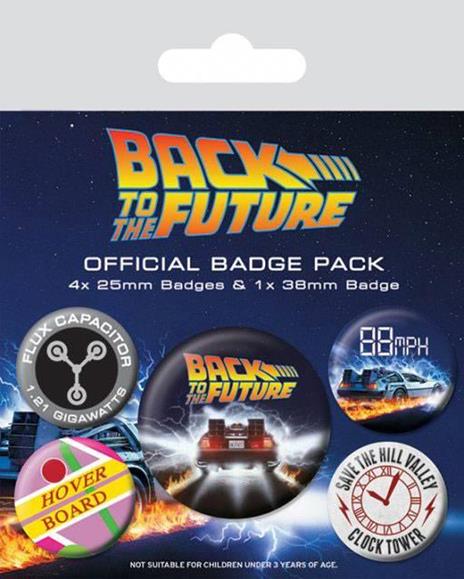 Badge Pack Back To The Future. Delorean Distintivi