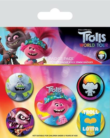 Trolls World Tour Badge Pack