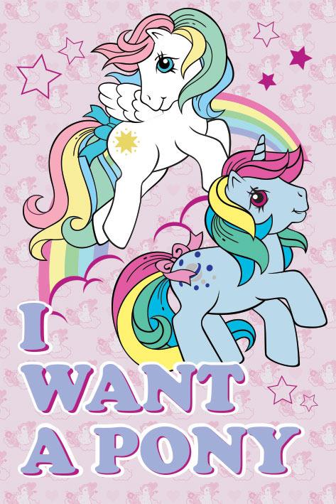 Poster My Little Pony Retro. I Want A Pony