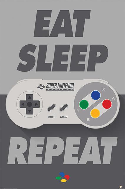 Poster Nintendo (Eat Sleep Snes Repeat)