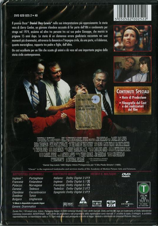 Nel nome del padre - DVD - Film di Jim Sheridan Drammatico | IBS