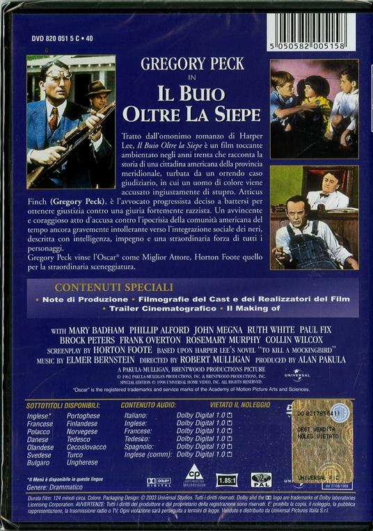 Il buio oltre la siepe di Robert Mulligan - DVD - 2