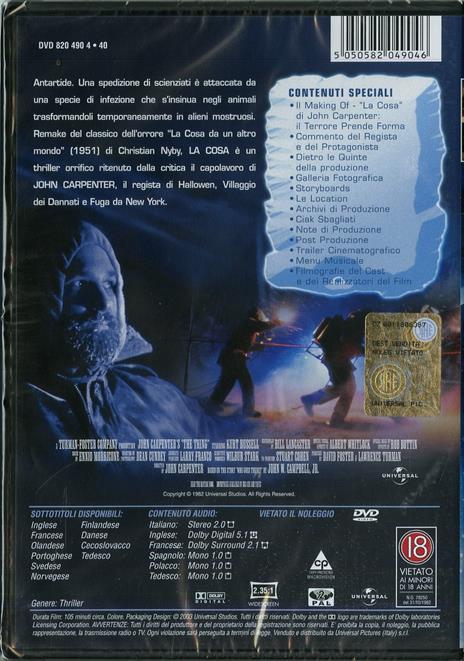 La cosa (DVD) di John Carpenter - DVD - 2