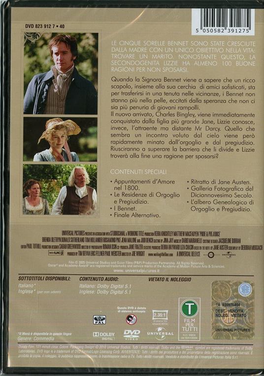 Orgoglio e pregiudizio - DVD - Film di Joe Wright Drammatico | IBS