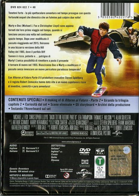 Ritorno al futuro. Parte II di Robert Zemeckis - DVD - 2