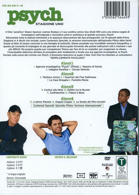 Psych. Stagione 1 (4 DVD) - DVD - 2