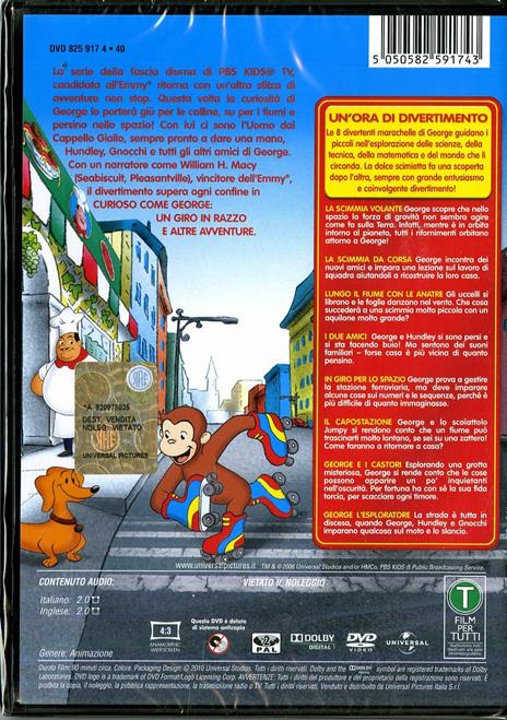 CURIOSO COME GEORGE 5 - Un giro in razzo e altre avventure dvd in edicola 