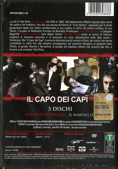 Il capo dei capi (3 DVD) - DVD - Film di Enzo Monteleone , Alexis Sweet  Drammatico | IBS