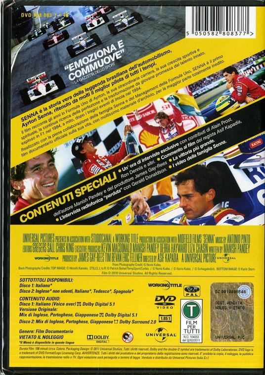 Senna - DVD - Film di Asif Kapadia Sport | IBS