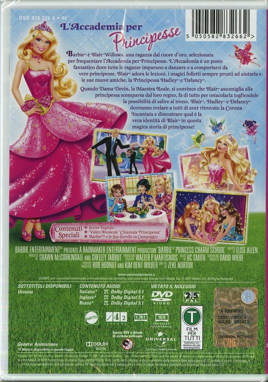 Barbie. L'accademia per principesse - DVD - Film di Zeke Norton Animazione  | IBS