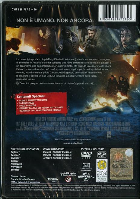 La cosa (DVD) di Matthijs van Heijningen Jr. - DVD - 2