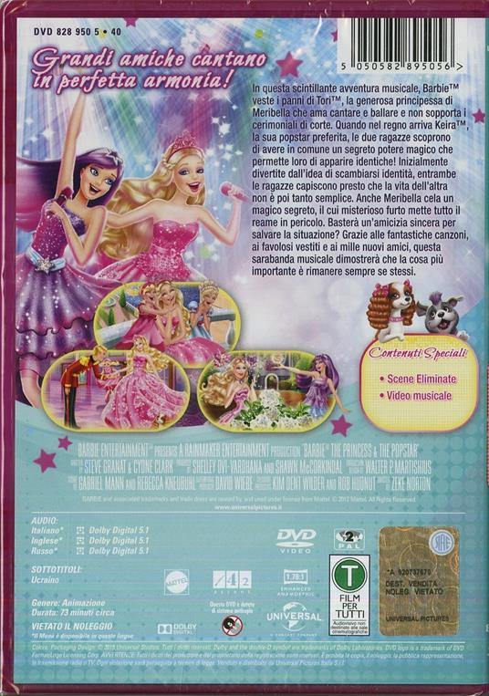 Barbie. La principessa e la pop star - DVD - Film Animazione | IBS