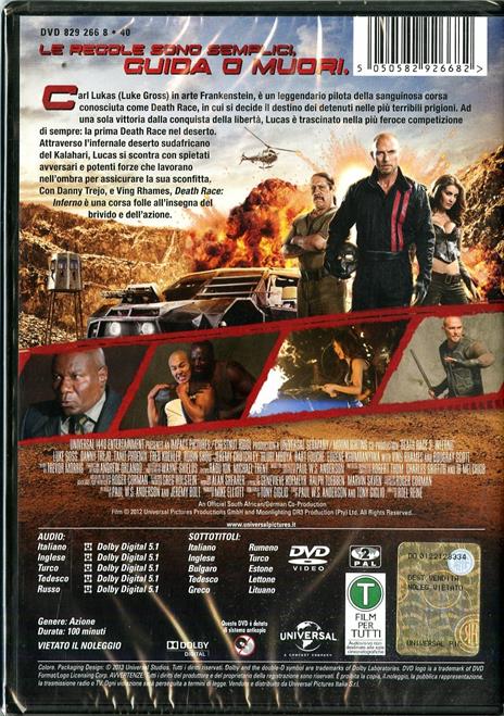 Death Race: Inferno di Roel Reiné - DVD - 2
