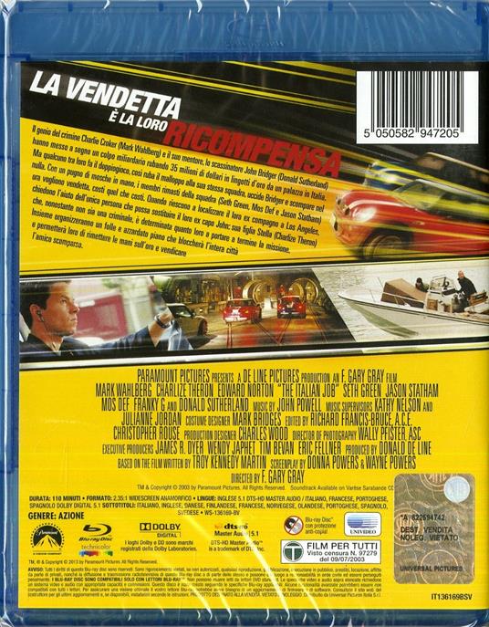 The Italian Job di F. Gary Gray - Blu-ray - 2