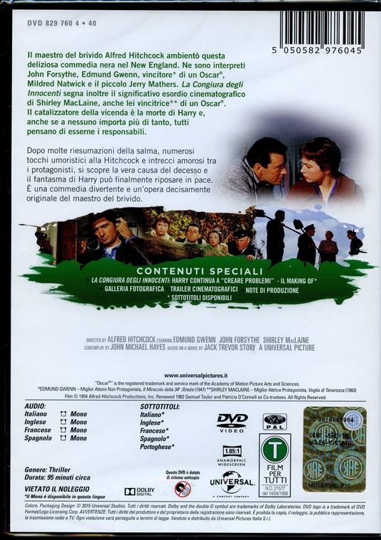 La congiura degli innocenti - DVD - Film di Alfred Hitchcock Commedia | IBS